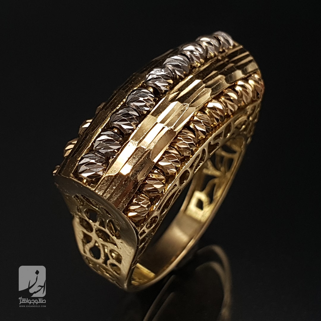 انگشتر البرنادو تراش صاف طلا زنانه